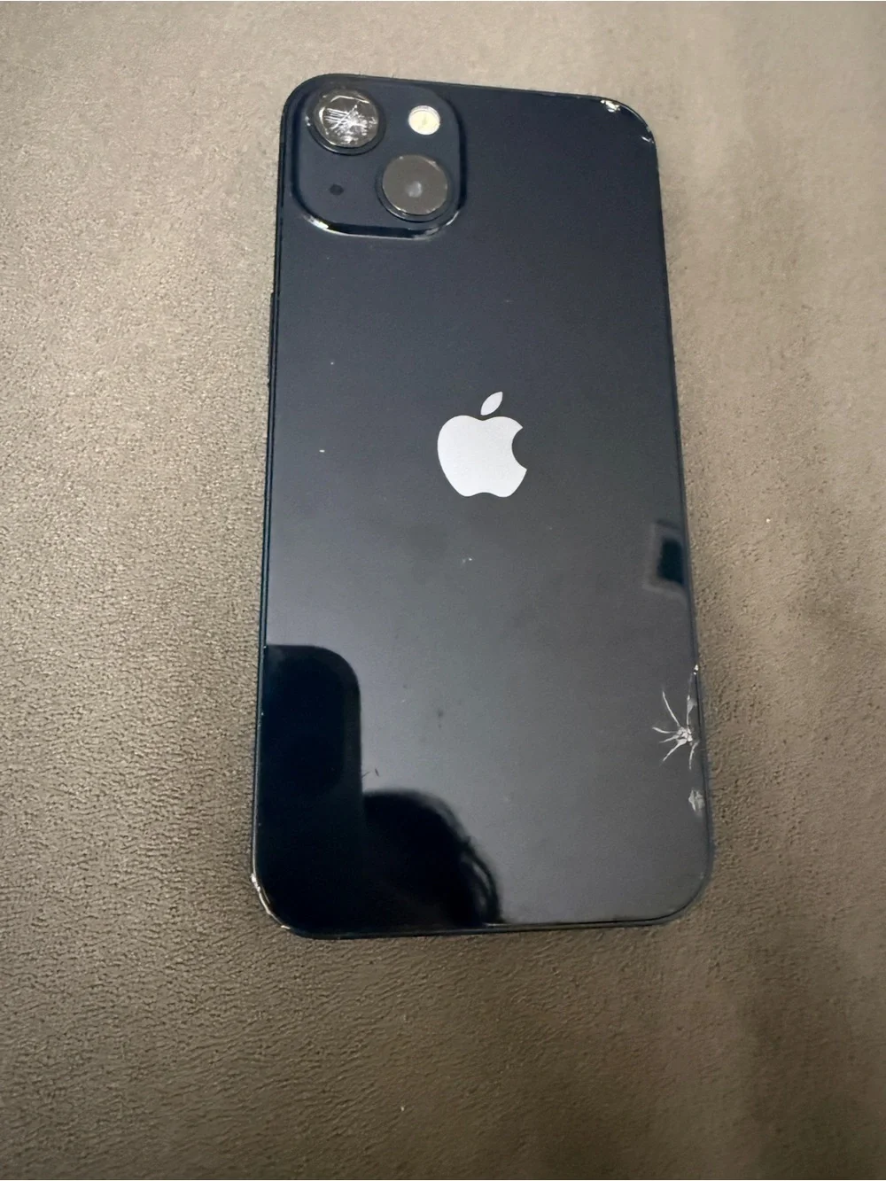Apple Black Smartphone with Edge-to-Edge Display